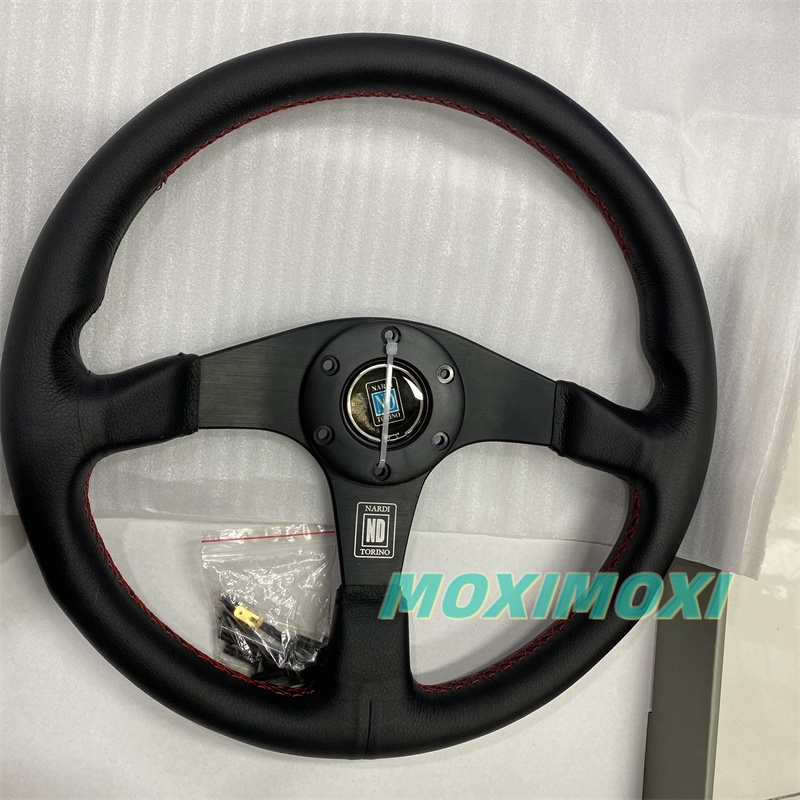 Vô Lăng Xe Hơi Nardi Bằng Da Thật 14inch 350mm