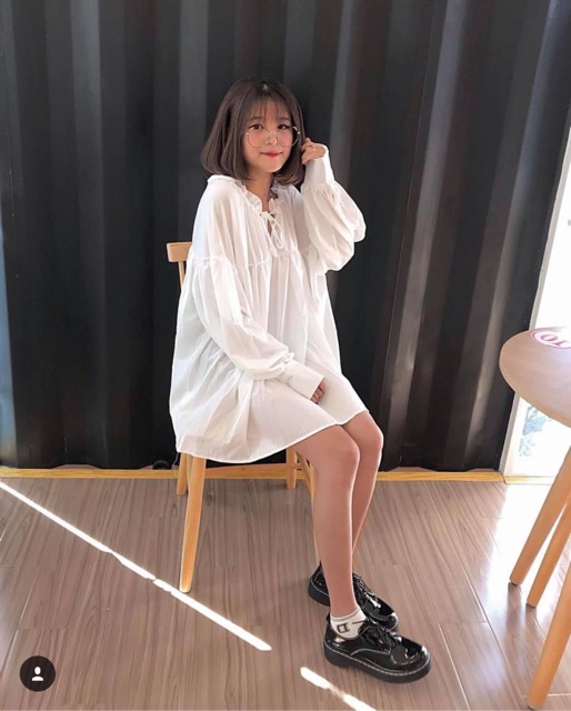 Áo babydoll form rộng oversize giấu quần ulzzang hottrend hottrend 2019