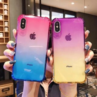 Ốp lưng Iphone Xs Max phối màu xanh tím