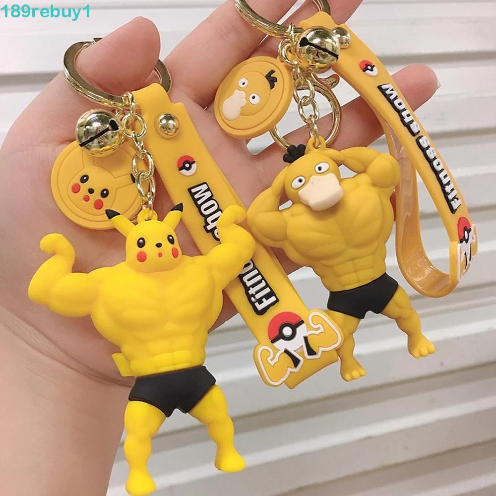 Rebuy1 Móc Khóa Đồ Chơi Trang Trí Hình Nhân Vật Người Đàn Ông Cơ Bắp Trong Pokemon