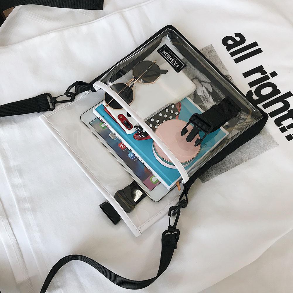 Túi đeo chéo nhựa PVC trong in hình diễn viên nổi tiếng