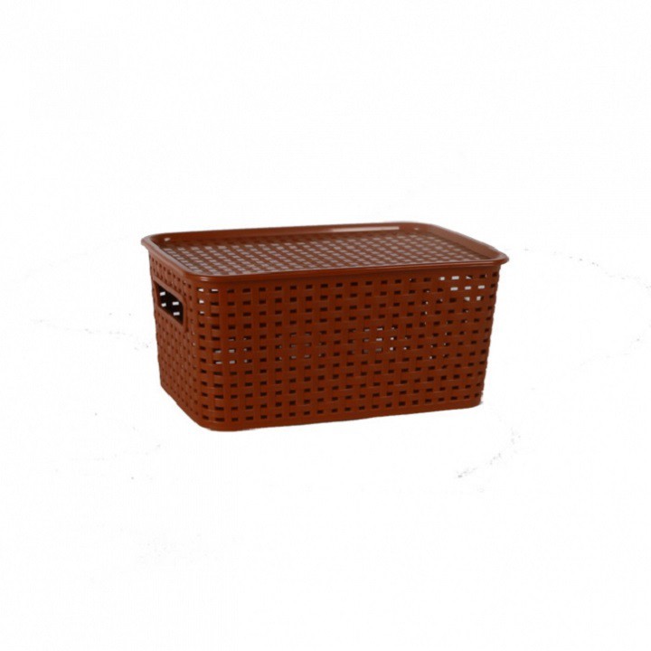 Giỏ Đựng Đồ Nhựa Có Nắp Hàn Quốc Song Long Cỡ Bé Size S 2572