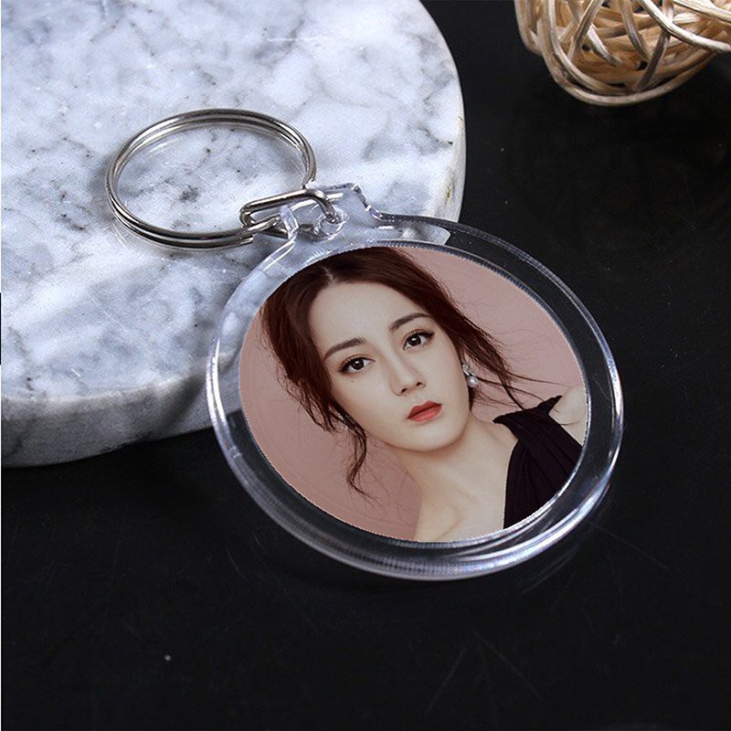 ( Tròn ) Móc treo chìa khóa in hình ĐỊCH LỆ NHIỆT BA idol thần tượng đáng yêu tiện lợi