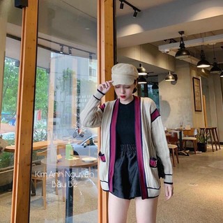 ÁO CHOÀNG CADIGAN VIỀN ĐỎ
