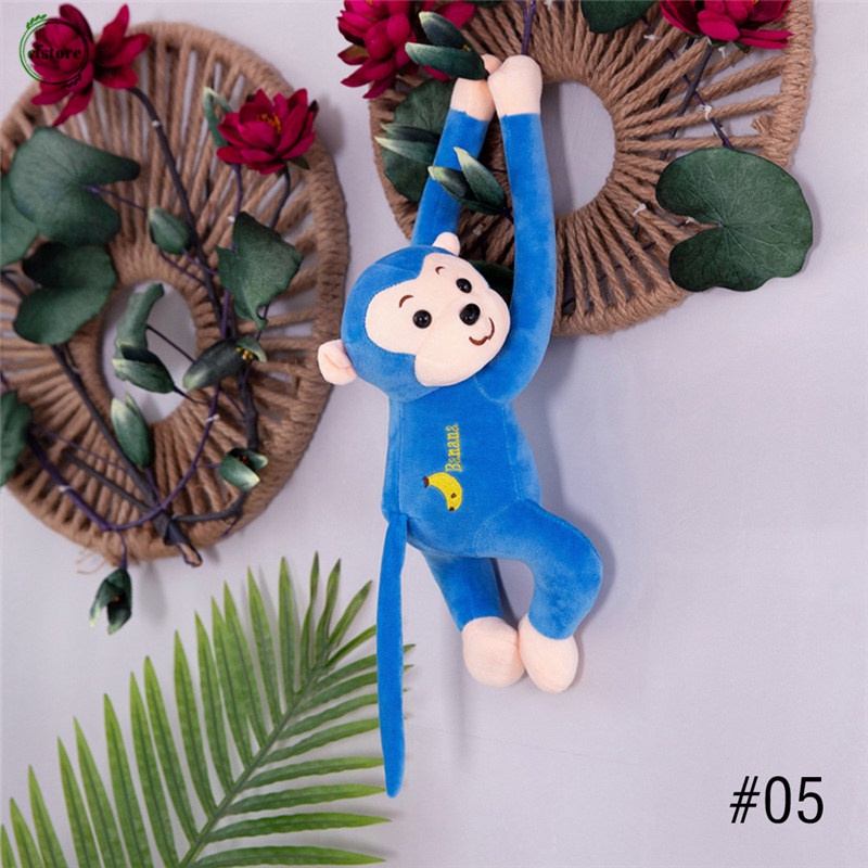 Khỉ nhồi bông mềm mại 45cm dùng giữ rèm cửa trang trí nhà cửa tùy chọn màu sắc