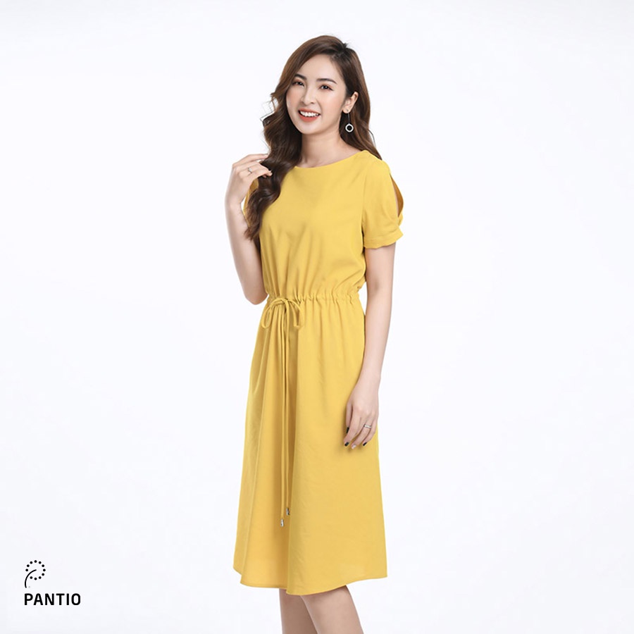 Đầm dạo phố chất liệu thô mềm thiết kế jum bo eo dáng suông FDP32489 - PANTIO