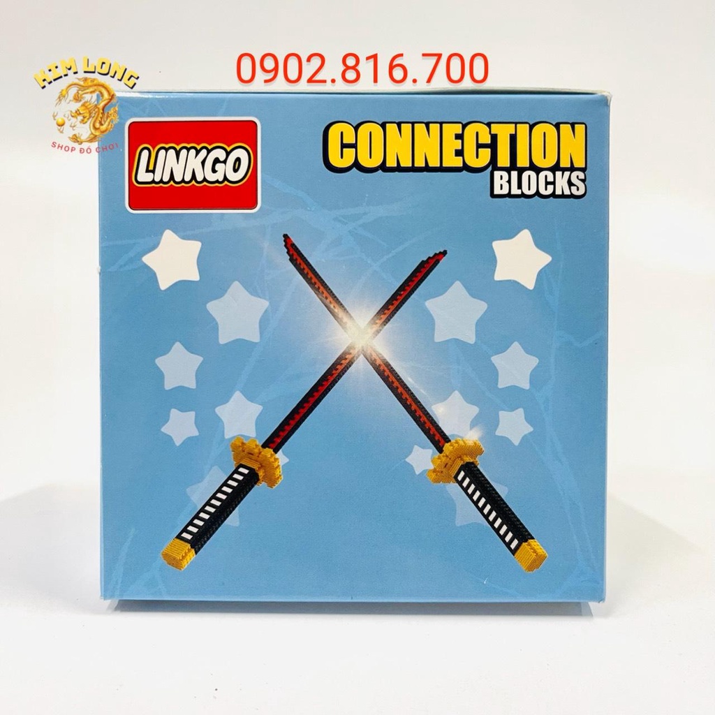 DIY Đồ chơi lắp ráp Le-go 3D mô hình KIẾM NHẬT KATANA CÓ VỎ KIẾM VÀ KHÔNG CÓ VỎ KIẾM