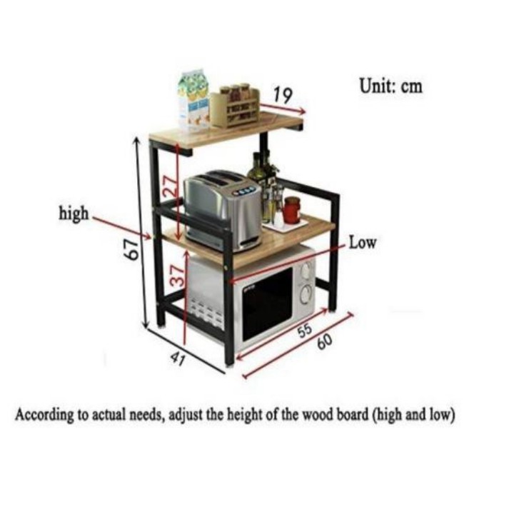 Kệ để lò vi sóng Gỗ cao cấp 1 -2 tầng thông minh