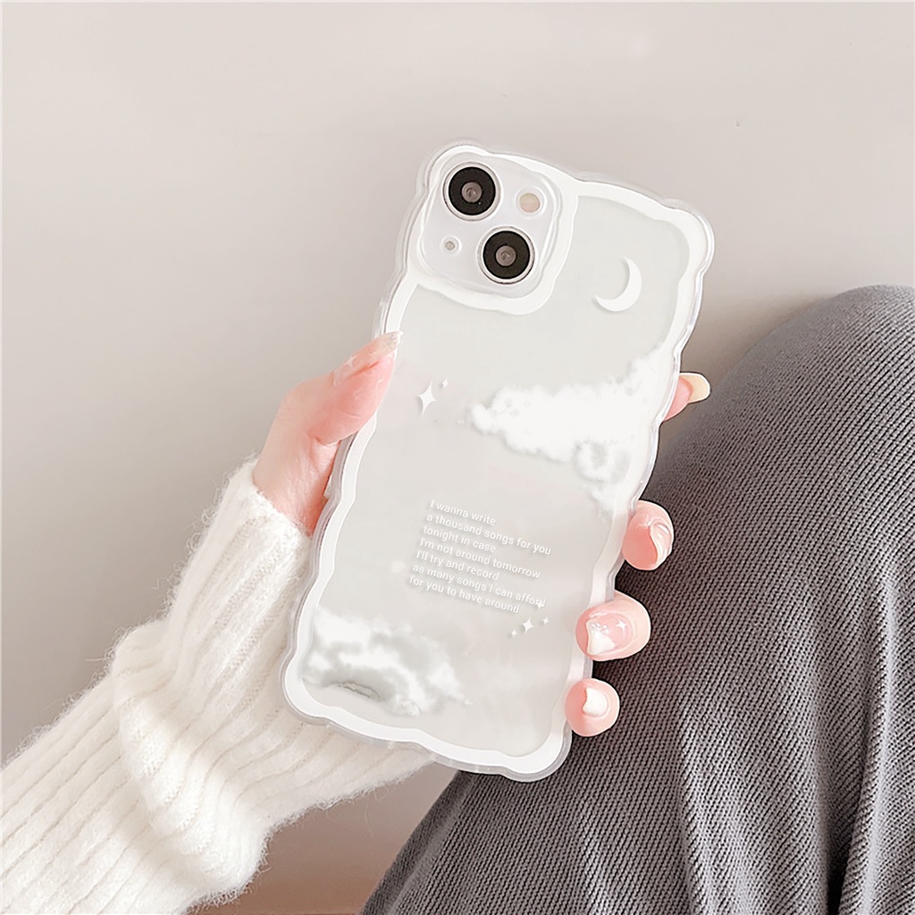 Ốp lưng iphone trong lượn sóng mây tim 6/6plus/6s/6splus/7/7plus/8/8plus/x/xs/11/12/13/14/pro/max/promax/plus  Shin Case