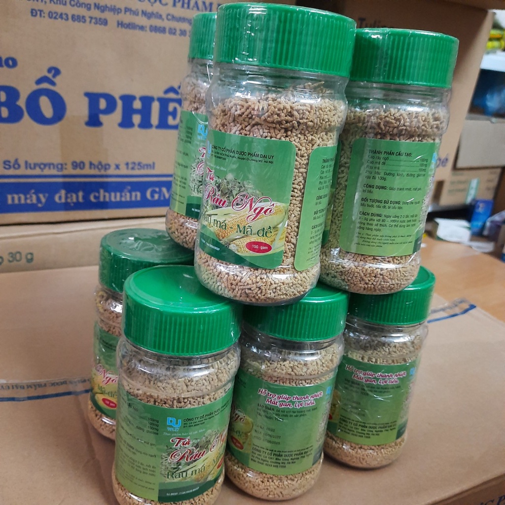 10 lọ TRÀ RÂU NGÔ - RAU MÁ HỖ TRỢ THANH NHIỆT, THẢI ĐỘC CƠ THỂ 150g