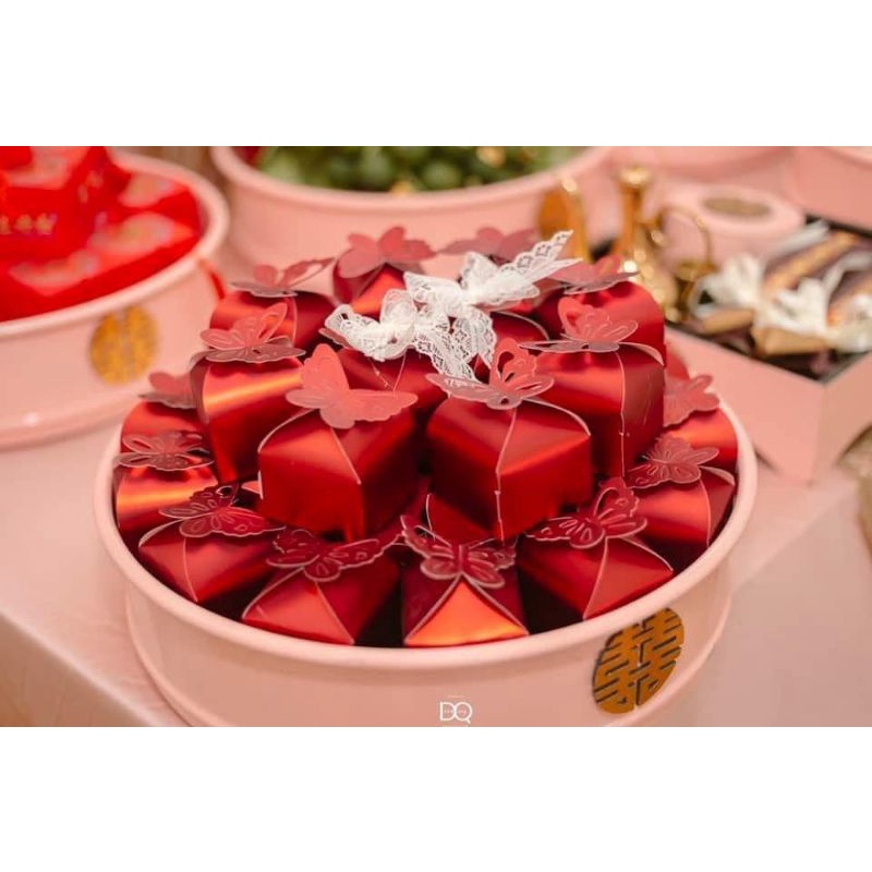 Combo 40 hộp đựng quà, socola, bánh phu thê, dùng trang trí mâm quả
