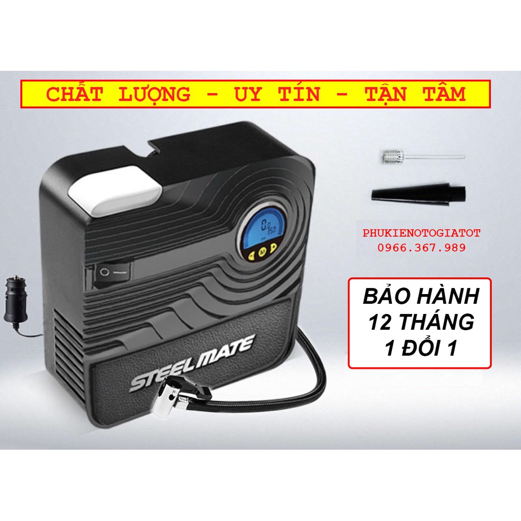 Bơm lốp ô tô, xe hơi STEELMATE P05, P03, BH 12 THÁNG