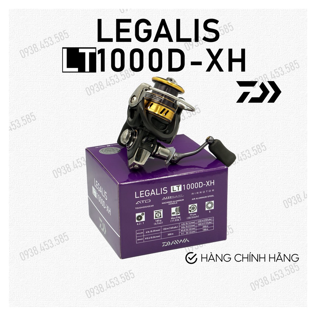 MÁY ĐỨNG CÂU LURE DAIWA LEGALIS LT LT 1000D-XH / LT 3000D-CXH