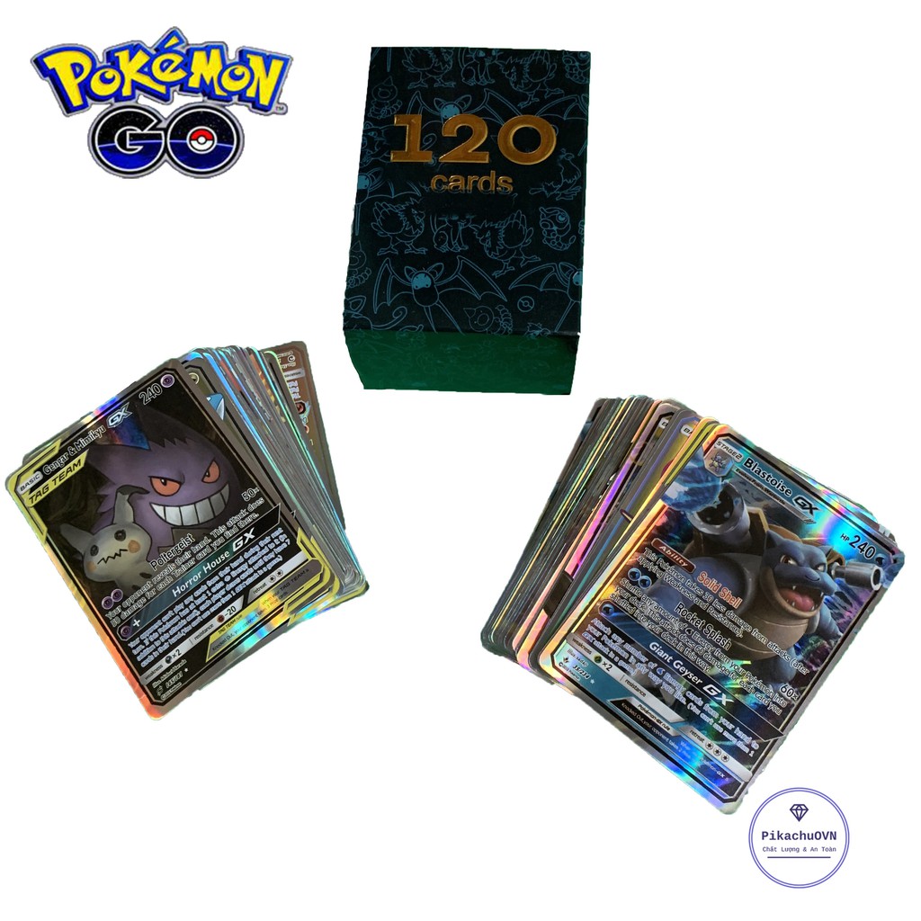 Bộ Thẻ Bài Pokemon 120 Thẻ (Gx+Tagteam) Chơi Đối Kháng New Đẹp