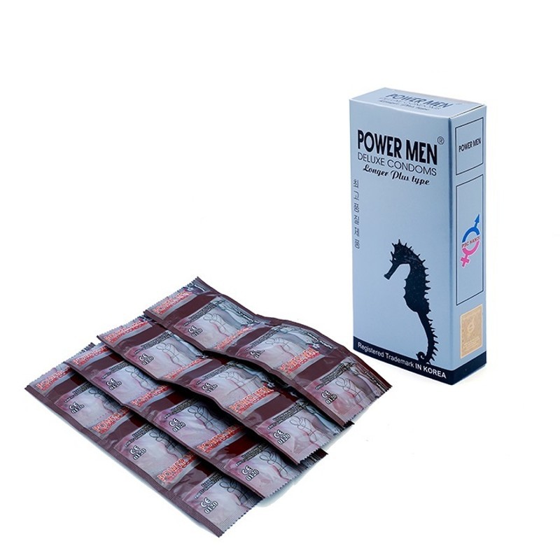 Bao cao su Power men Longer Plus mẫu mới chính hãng hộp 12 chiếc