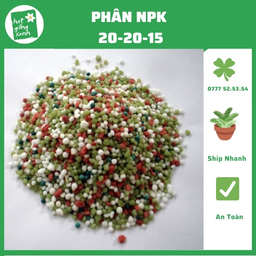 Phân Bón NPK Đầu Trâu 20-20-15( xé lẻ ) Chuyên Dùng Cho Hoa, Cây Cảnh và Rau Màu(1kg)