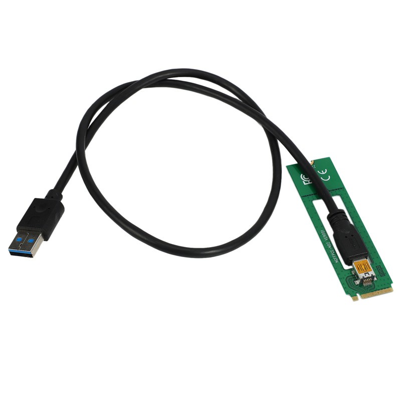 NGFF M.2 M Key to USB 3.0 PCI-E Riser Card M2 to USB3.0 PCIE 16X 1X Extender with Power for Litecoin Bitcoin Miner