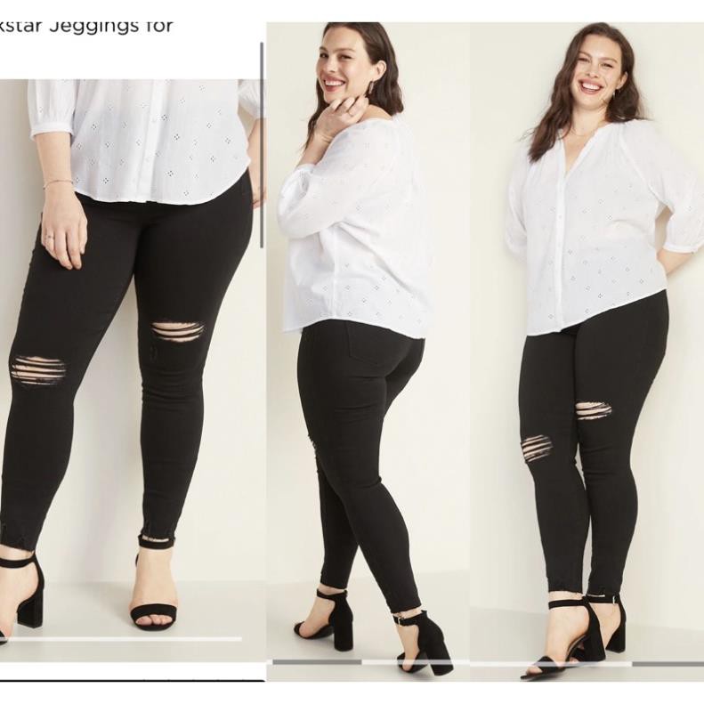 PLUSSIZE TREGGING oldnavy quần skiny đen bigsize