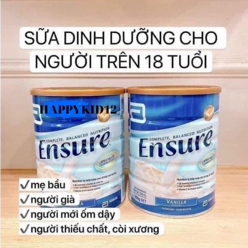 Sữa bột Ensure Gold Vani 850g date 2/2024