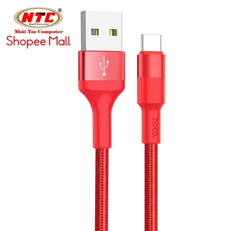 Cáp sạc TypeC Hoco X26 2A dài 1M - dây bọc dù (Hỗ trợ sạc nhanh và truyền dữ liệu) - Hãng phân phối chính thức