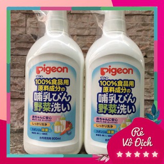 Nước rửa bình và rau quả Pigeon chai 800ml metom