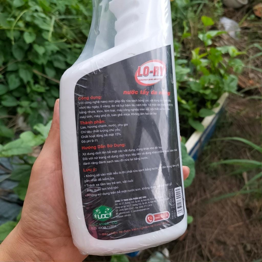 Nước lau bếp, nước tẩy rửa đa năng Lo-Ry 550ml