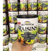 [date 2023] Nho Khô Mỹ Raisin Sunview không hạt vị thập cẩm 425g