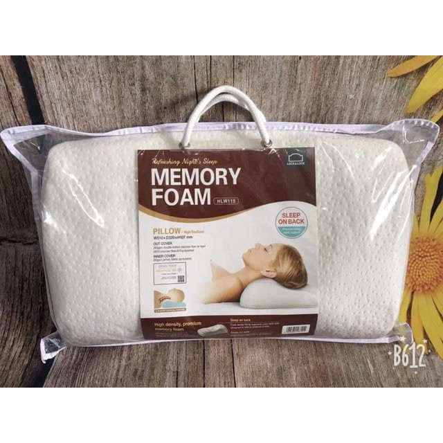 Gối Memory Foam 50D hình bướm Lock&amp;lock HLW113-Hàng chính hãng