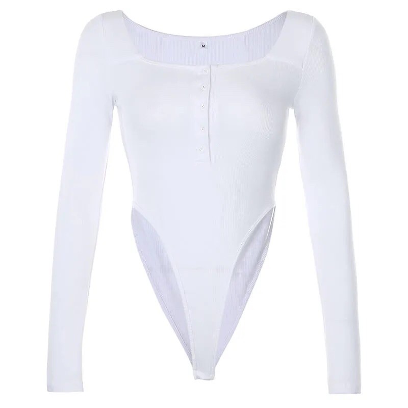 [SẴN TRẮNG L]Áo bodysuit dài tay đơn giản | BigBuy360 - bigbuy360.vn