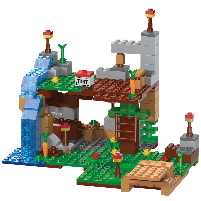 Bộ Đồ Chơi Lắp Ráp minecraft 4 Trong 1 Gồm 310 Mảnh Ghép