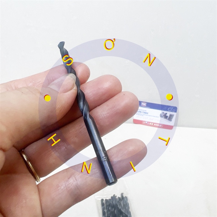 Mũi khoan sắt đen 5 mm HSS tolsen 75008 [ bán lẻ 1 cây]