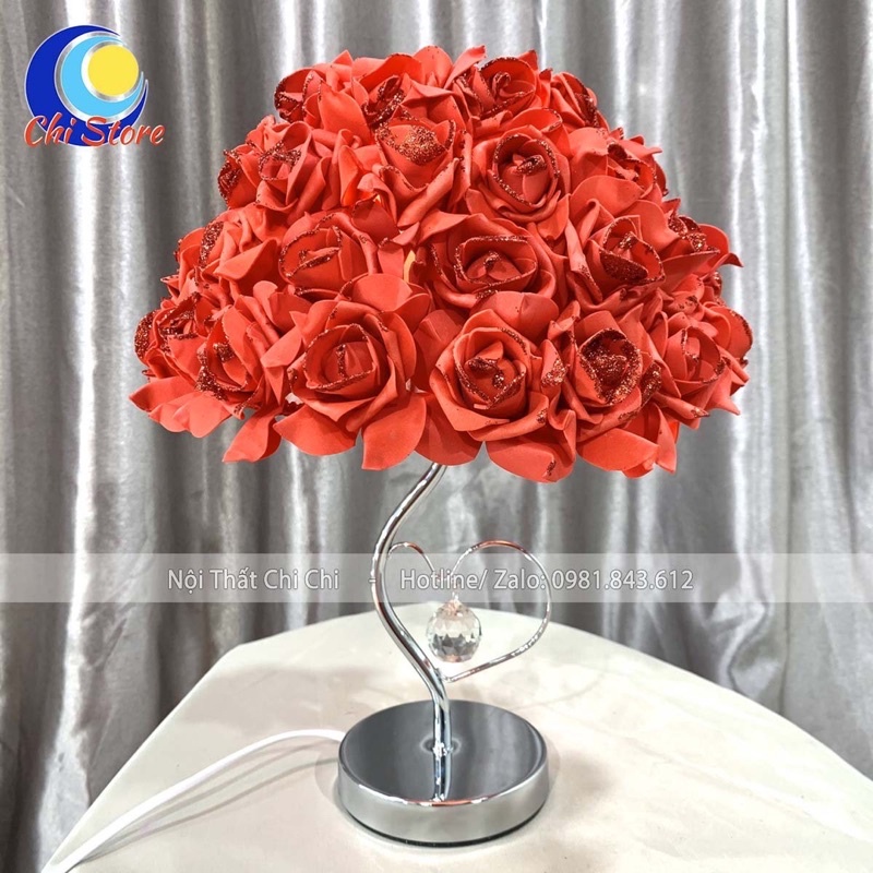 Đèn Ngủ Để Bàn Hoa Hồng - Quà Tặng, Quà Cưới, Trang Trí Phòng Cưới Siêu Xinh HÀNG SẴN