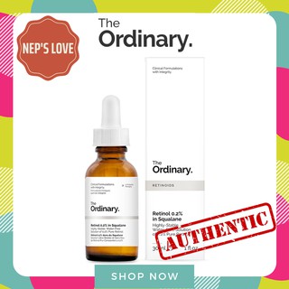 Serum chống lão hóa, sạm, nám da Retinol 0.2% in Squalane _THE ORDINARY (BILL CANADA) 30ML