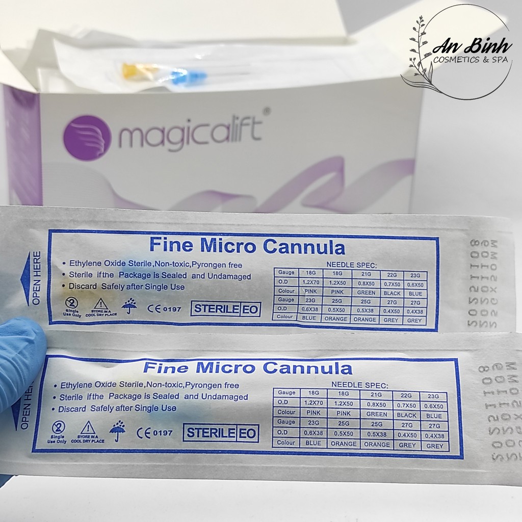 (Q1-HCM) Kim CANNULA Đầu Tù Tiêm Filler Cao Cấp Magicalift - Kim Canula Đủ Size Có Sẵn Kim Mồi Chính Hãng Cao Cấp