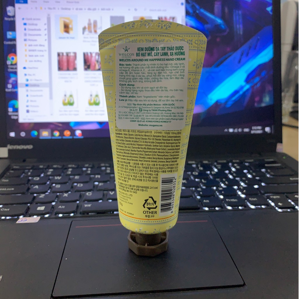 kem dưỡng da tay bơ hạt mỡ  Around me happniness hand cream shea butter 60g