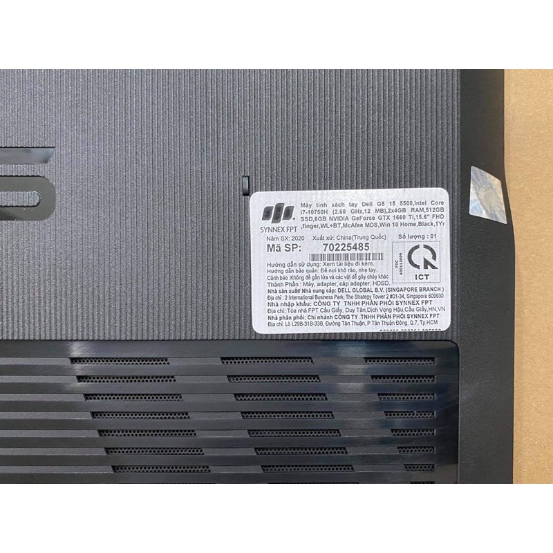 Dell Gaming G5 5500 70225485 i7-10750H/8G/SSD 512/15.6 F/GTX 1660TI 6G/Win 10/Black | BigBuy360 - bigbuy360.vn