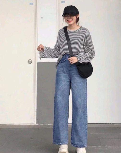 {giá sale} {Giá xuất xưởng} {GIÁ SỈ} Quần Ống Rộng Cạp Cao siêu hot hit hàng đẹp chất đẹp chất đẹp..