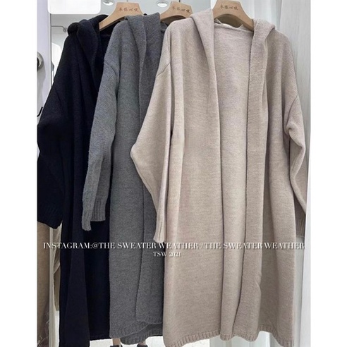 CARDIGAN MŨ DÀI KHOÁC LEN DÀI HÀN QUỐC