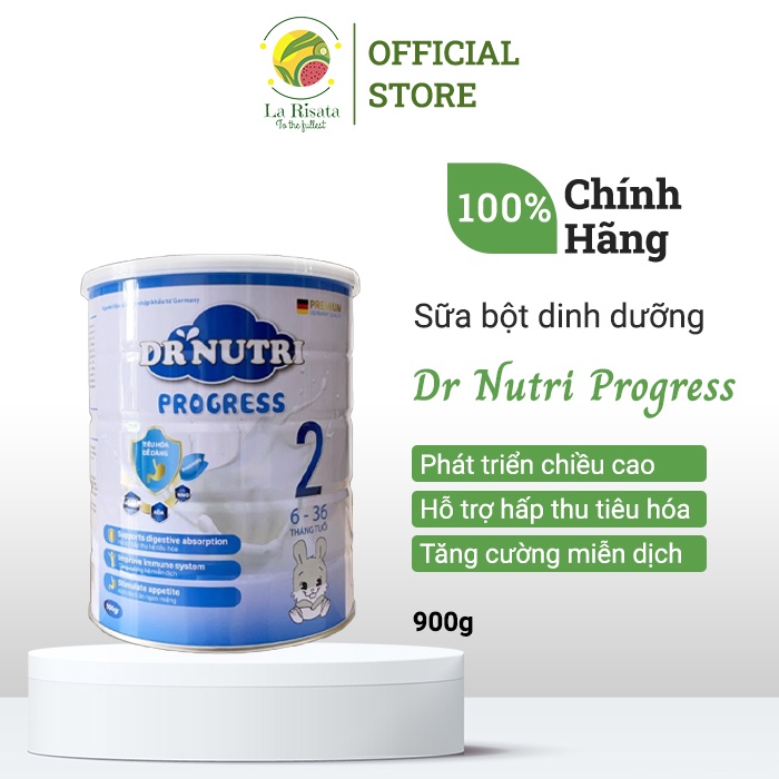 Sữa bột Dr Nutri Progress dinh dưỡng cao năng lượng tăng cân và trí não hộp 900g - BCA60