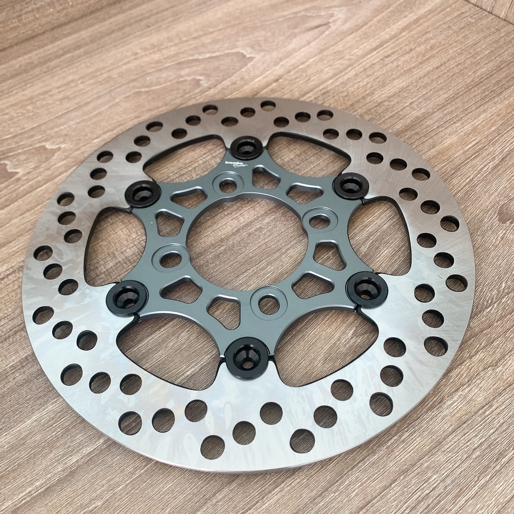 ❌ĐĨA Thắng Trước #BRCMBE_4Lỗ size 220mm  3 Màu Khoen Nhôm 6 Nút SẶC SỠ ❌Gắn Thông Dụng Tất Cả các dòng xe