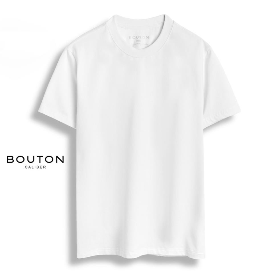 [lnbox Nhận Deal] Áo Thun Nam, Áo Phông Nam Cổ Tròn BOUTON in Logo, Vải Cotton Co Giãn, Form Slim Fit ATEC0001 160STORE