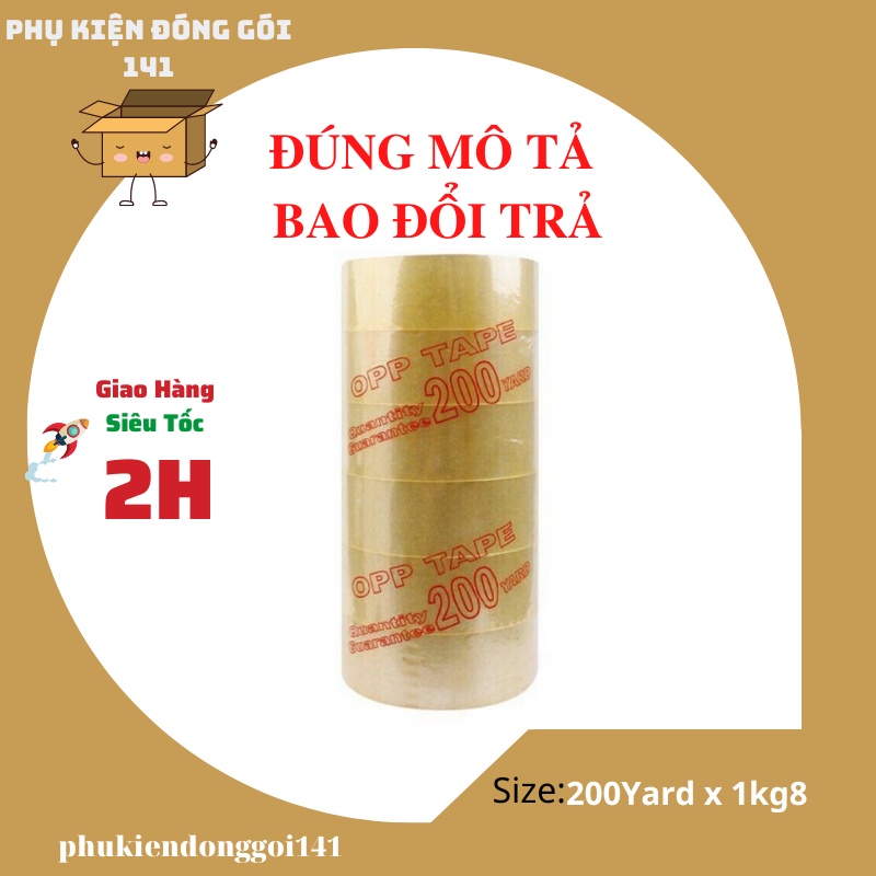 Băng keo trong 1.8kg 200yard (6 cuộn/cây) chất lượng cao đóng gói hàng hóa