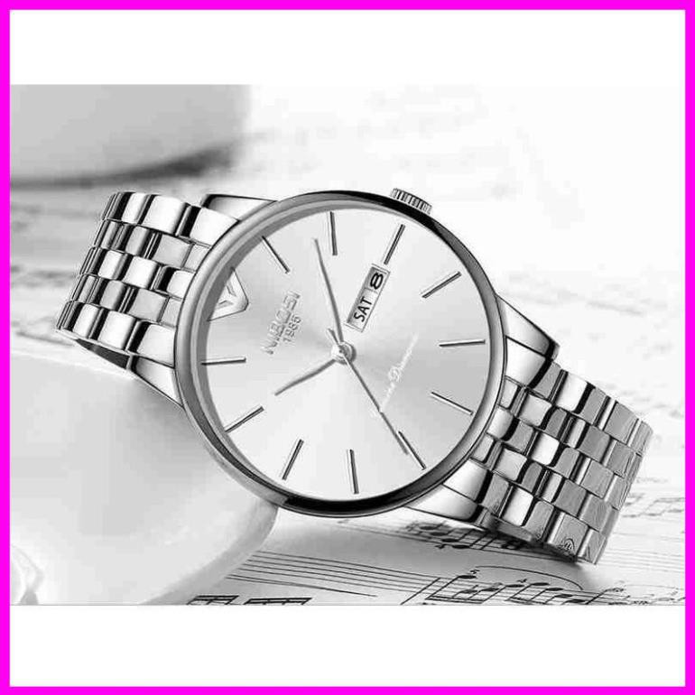 [Hàng xịn] [SIÊU GIẢM GIÁ] ĐỒNG HỒ NAM NIBOSI SIÊU MỎNG DÂY VỎ INOX NGUYÊN KHỐI HÀNG HÃNG FULL BOX | BigBuy360 - bigbuy360.vn