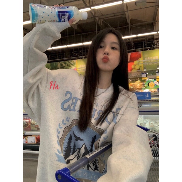 Bộ Nỉ Dài Tay Mountain 🦋 Set Áo Thun Kèm Quần Jogger Unisex 🦋