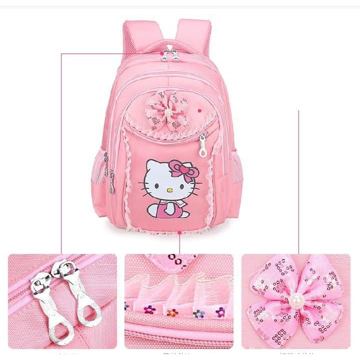 Balo Học Sinh Hello Kitty Cao Cấp Dễ Thương Cho Bé Gái - 1623