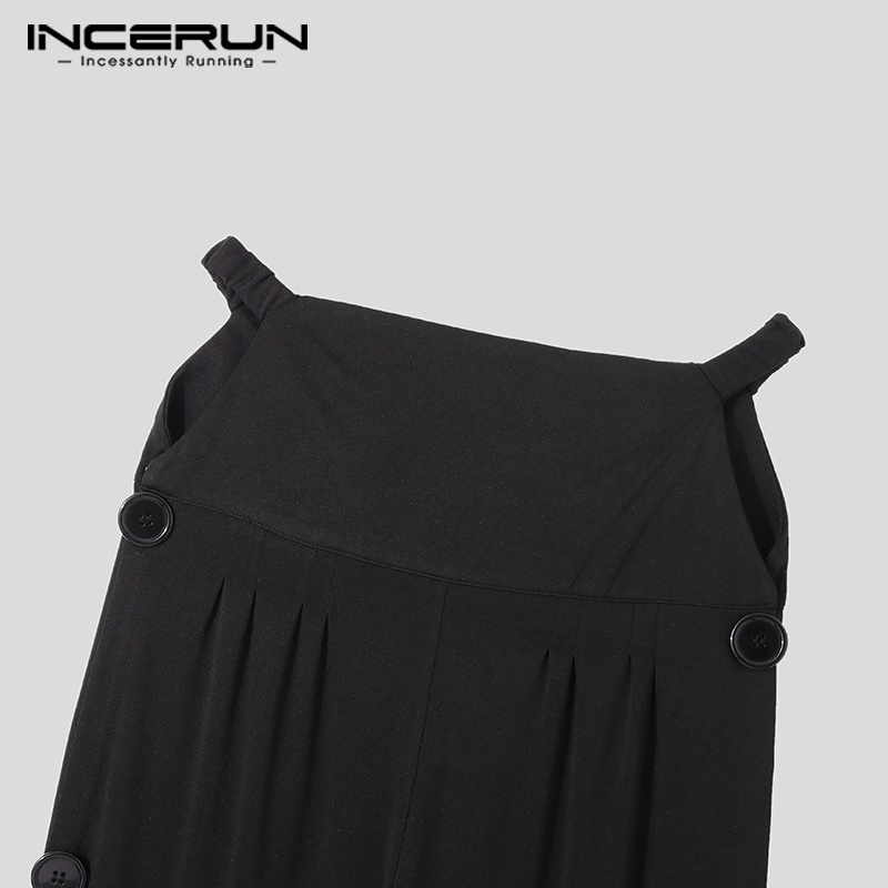 Incerun Quần Baggy Dài Xẻ Tà Bên Hông Cổ Điển 3 Màu Thời Trang Cho Nam