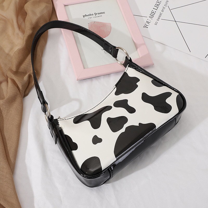 Túi Xách Nữ Đeo Vai In Họa Tiết Bò Sữa Thời Trang | BigBuy360 - bigbuy360.vn