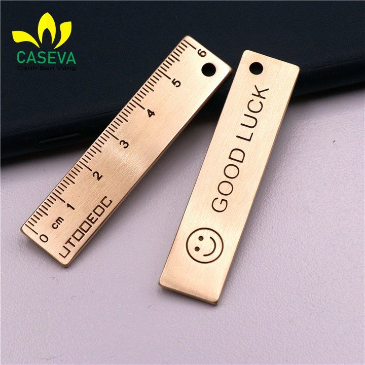 Móc Khoá Thước Mini Good Luck Bằng Đồng