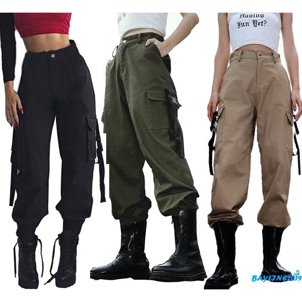 [Mã FAGREEN55 giảm 10% tối đa 30K đơn 99K] Quần dài nữ lưng cao phong cách thời trang hiphop chất lượng cao | BigBuy360 - bigbuy360.vn