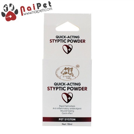 Bột Cầm Máu Cho Chó Mèo Chim Quick-Acting Styptic Powder Lọ 18g